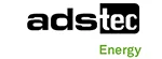 Schwarzes adstec Logo & grüne Beschriftung von Energy
